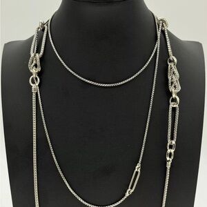 John Hardy Sterling Silver Asli Classic Chain Station Necklace 40"